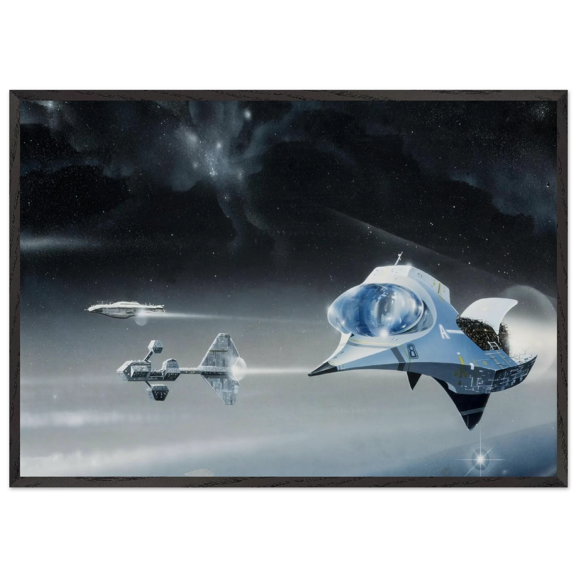 Chris Foss N18 - Chris Foss Framed Art Print – Black Wooden Frame - Default Title - -Framed Art Print