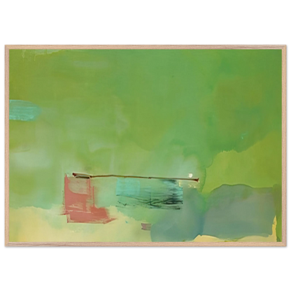 Helen Frankenthaler - Springscape - 1975 Wall art - 70x100 cm / 28x40 inches - Premium Wooden Framed Poster With Fine Art Paper-canvas - Black frame