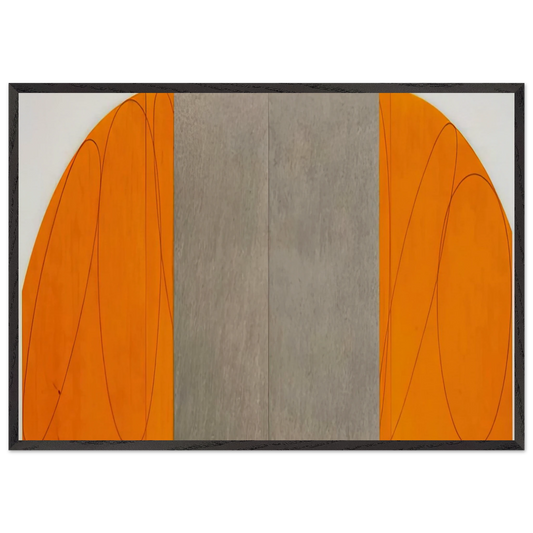 CURVED PLANE FIGURE VIII 1995 - Robert Mangold Framed Art Print – Black Wooden Frame - Default Title - -Framed Art Print