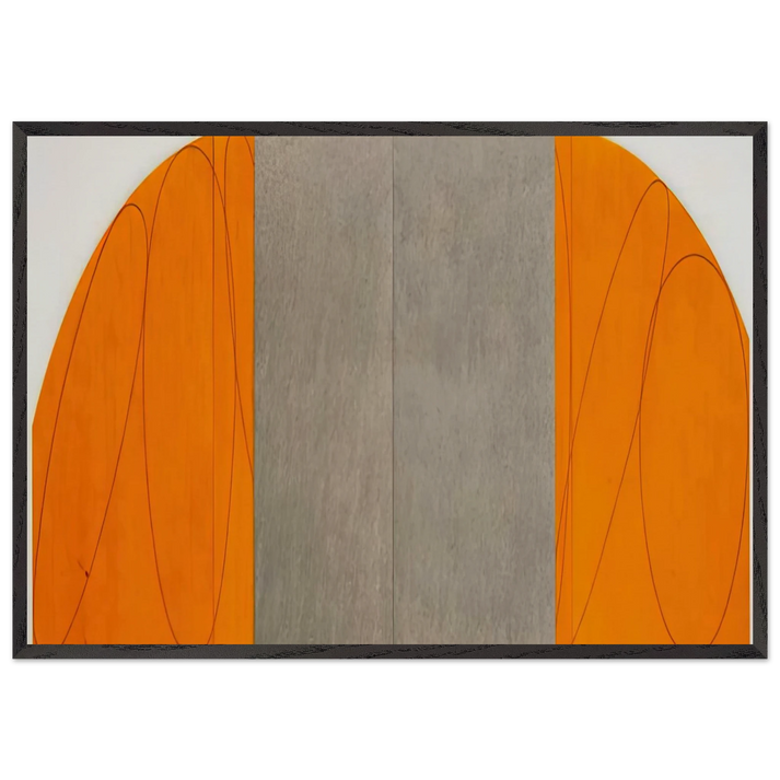 CURVED PLANE FIGURE VIII 1995 - Robert Mangold 70x100 cm / 28x40 inches Framed Art Print – Black Wooden Frame