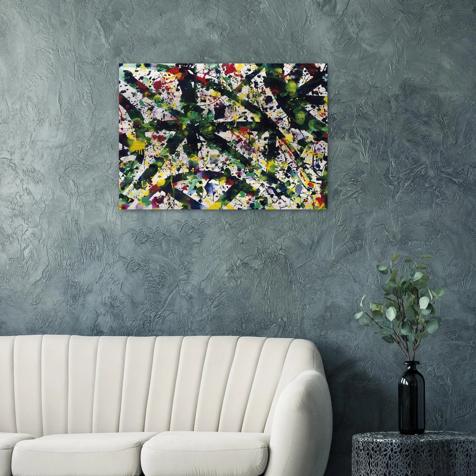 Green Buddha - Sam Francis Brushed Aluminum Print - 70x100 cm / 28x40 inches | Sam Francis Aluminum Print | Sam Francis Prints