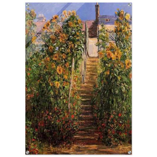 The Steps at Vetheuil - claude monet Acrylic Print - 70x100 cm / 28x40″ inches