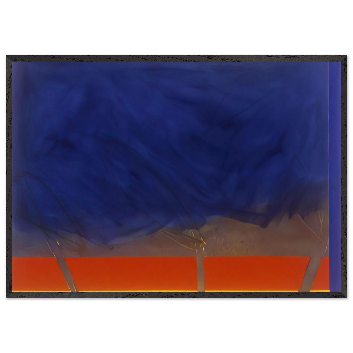 All Night - 1989 - Ronnie Landfield Framed Art Print – Black Wooden Frame - Default Title - -Framed Art Print