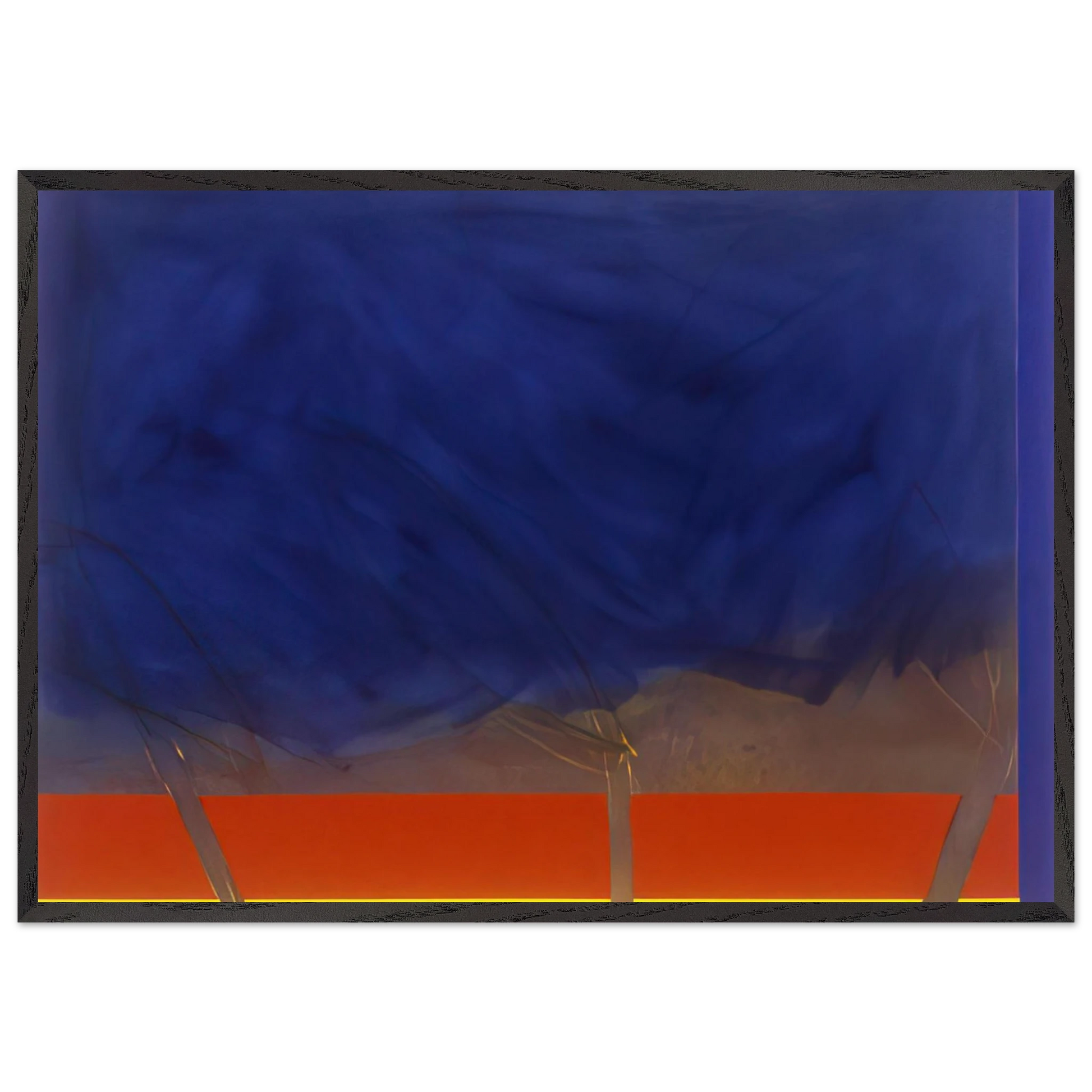 All Night - 1989 - Ronnie Landfield Framed Art Print – Black Wooden Frame - Default Title - -Framed Art Print