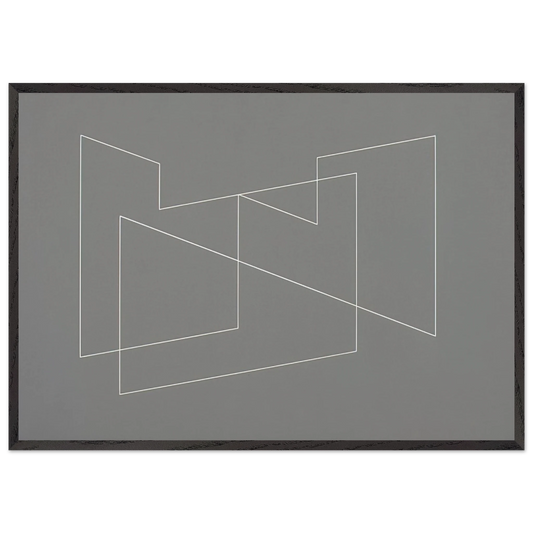 STRUCTURAL INDICATION 1948 - Josef Albers Framed Art Print – Black Wooden Frame - Default Title - -Framed Art Print