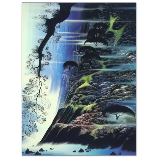 Eyvind Earle - Steep Coast Line Fine Art Poster - Default Title
