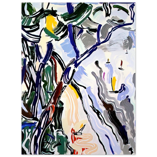 Roy Lichtenstein - SAILBOATS 1985 Fine Art Poster - Default Title