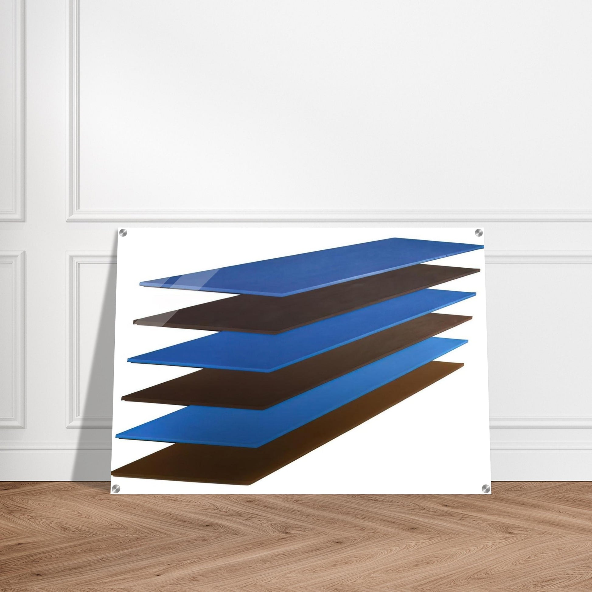 Brown and Blue Plank - 1968 - Thomas Downing Acrylic Print - 70x100 cm / 28x40″ inches | Thomas Downing Wall Art | Thomas Downing Prints