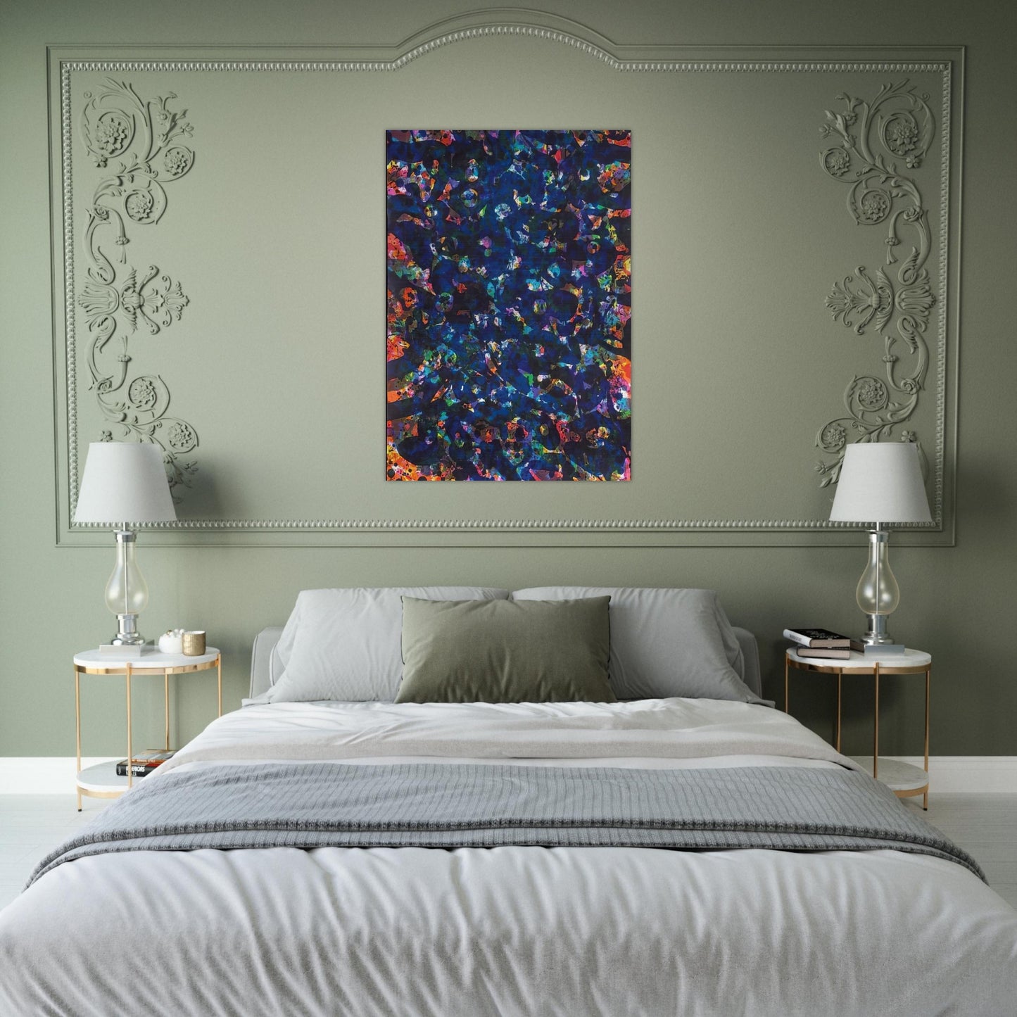 Her Blue Deeps - Sam Francis Brushed Aluminum Print - 70x100 cm / 28x40 inches | Sam Francis Aluminum Print | Sam Francis Prints