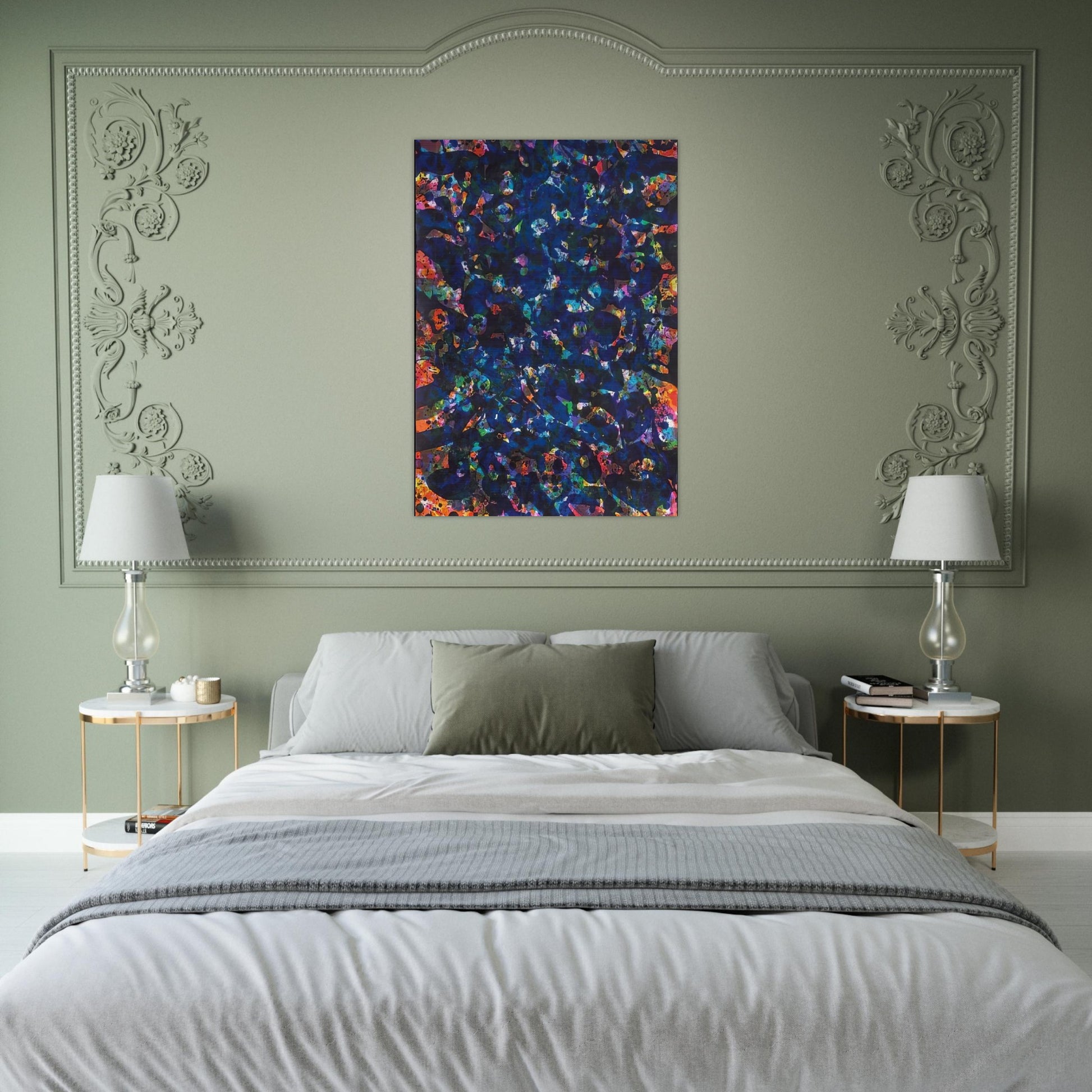 Her Blue Deeps - Sam Francis Brushed Aluminum Print - 70x100 cm / 28x40 inches | Sam Francis Aluminum Print | Sam Francis Prints