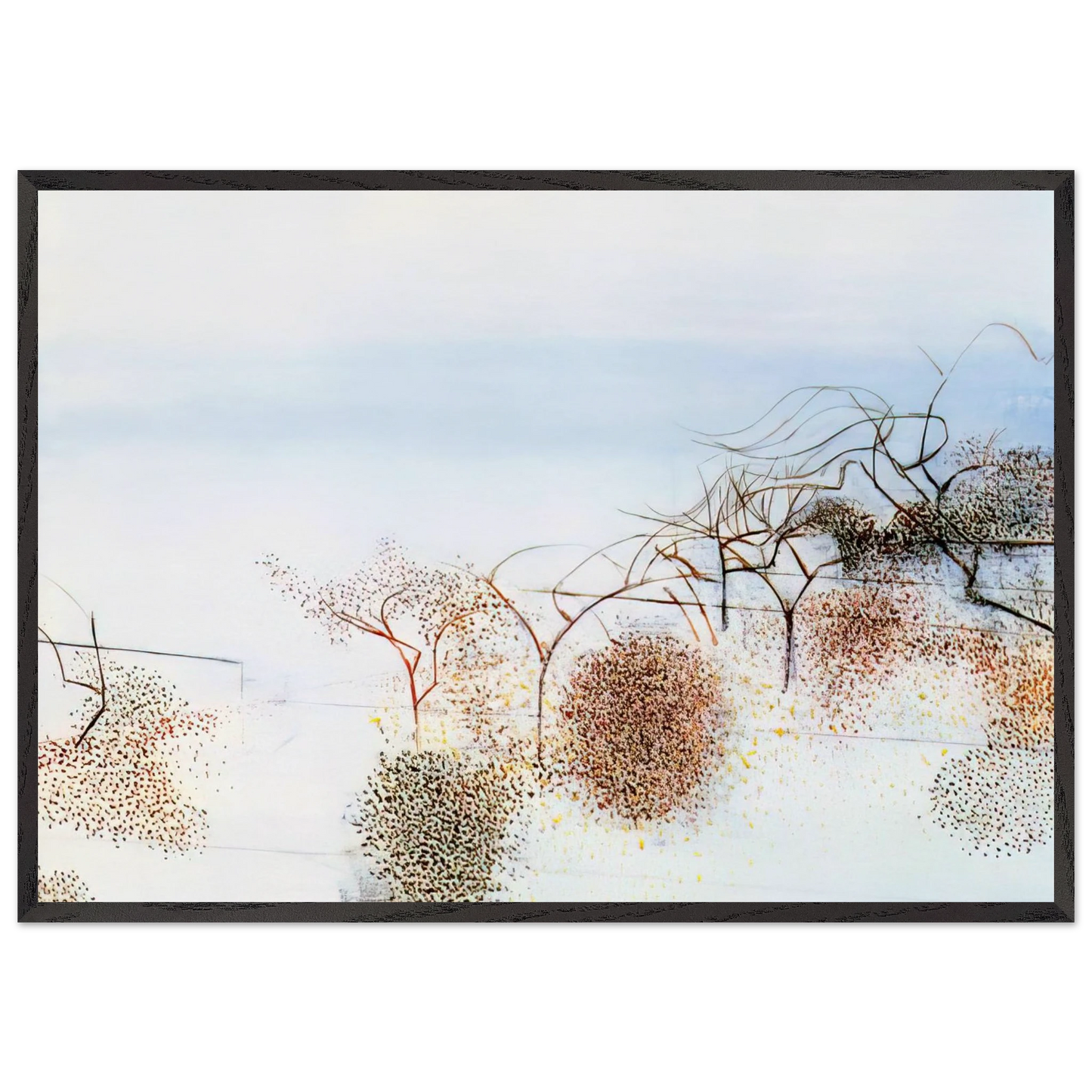 HANGING GARDENS OF HAMMERSMITH NO 2 1949 - Victor Pasmore Framed Art Print – Black Wooden Frame - Default Title - -Framed Art Print