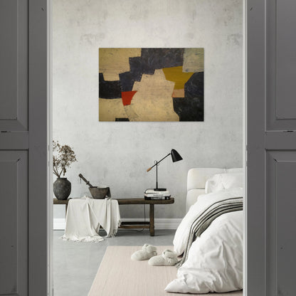 Composition - 1952 - Serge Poliakoff Brushed Aluminum Print - 70x100 cm / 28x40 inches | Serge Poliakoff Aluminum Print | Serge Poliakoff Prints