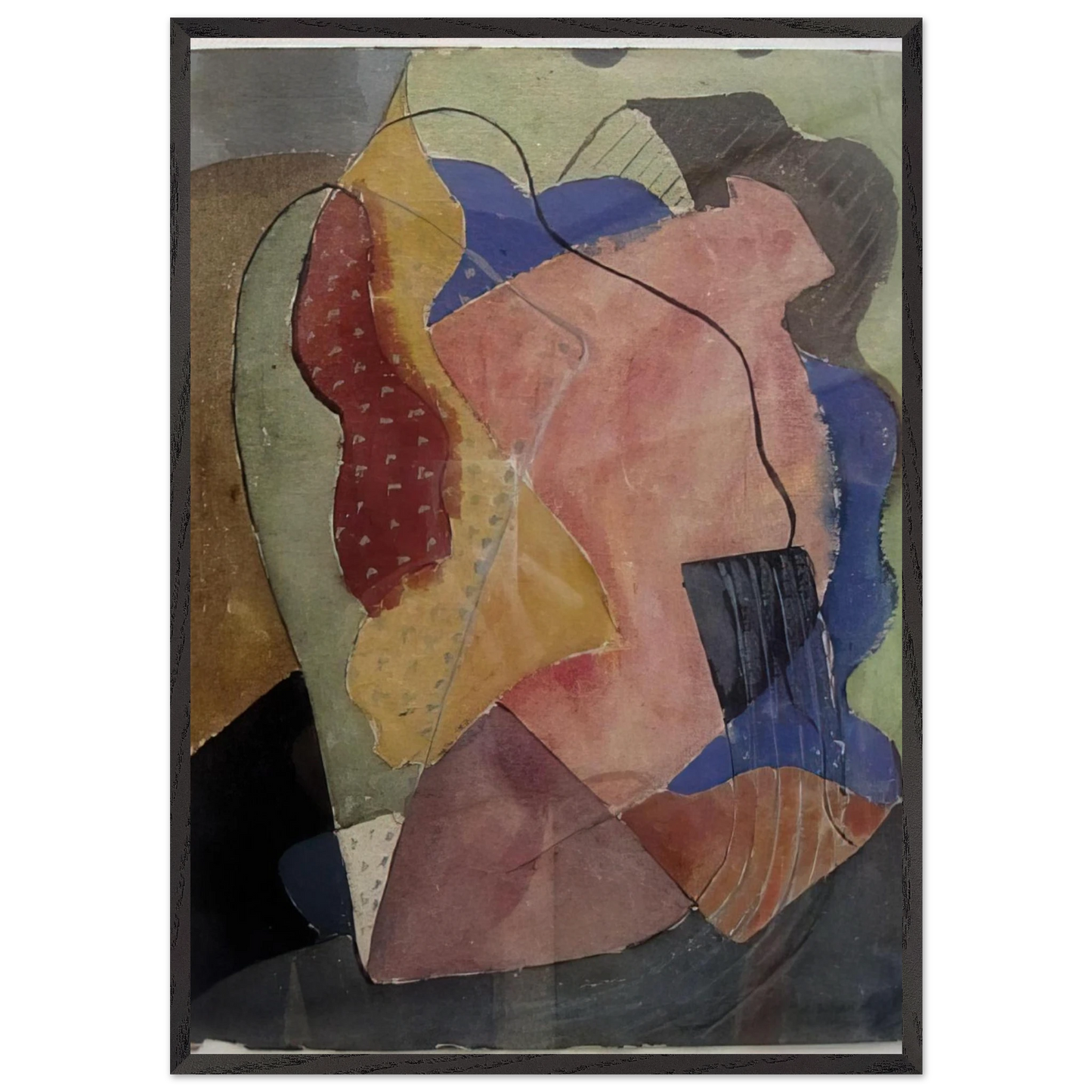 St Tropez Abstract - 1929 - John Ferren Framed Art Print – Black Wooden Frame - Default Title - -Framed Art Print