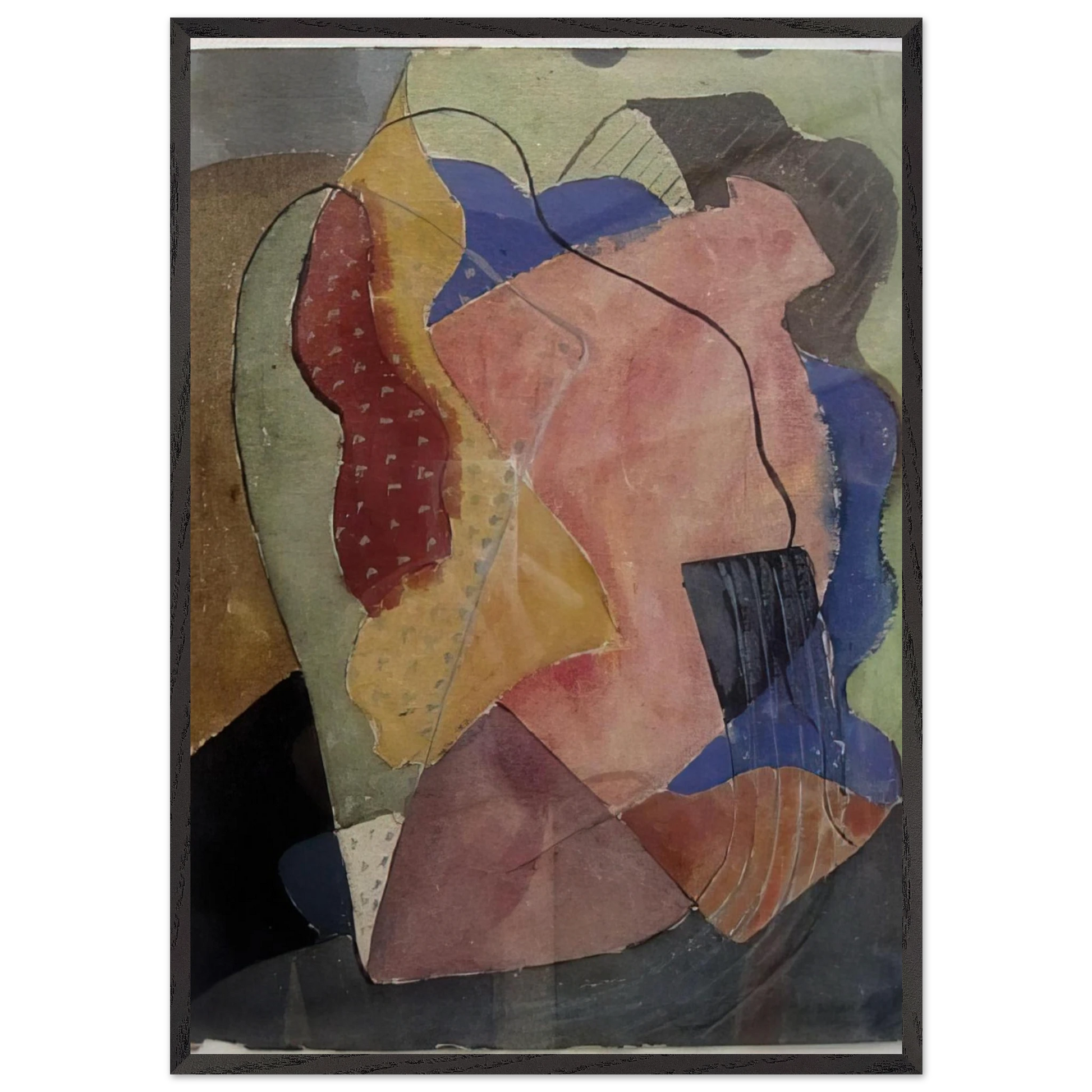 St Tropez Abstract - 1929 - John Ferren Framed Art Print – Black Wooden Frame - Default Title - -Framed Art Print