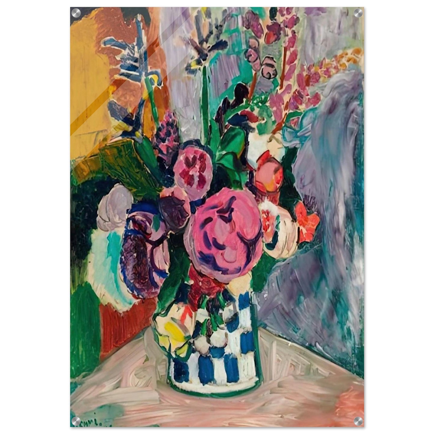 LES PIVOINES 1907 - Henri Matisse Acrylic Print - 70x100 cm / 28x40″ inches | Henri Matisse Wall Art | Henri Matisse Prints