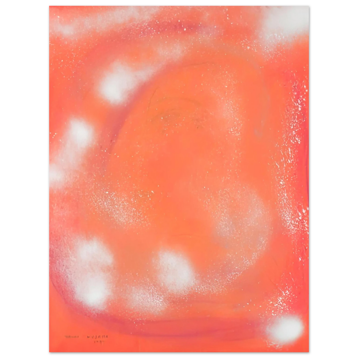 Yayoi Kusama - WOMAN IN THE WIND 1977 Fine Art Poster - 13x18 cm / 5x7 inches