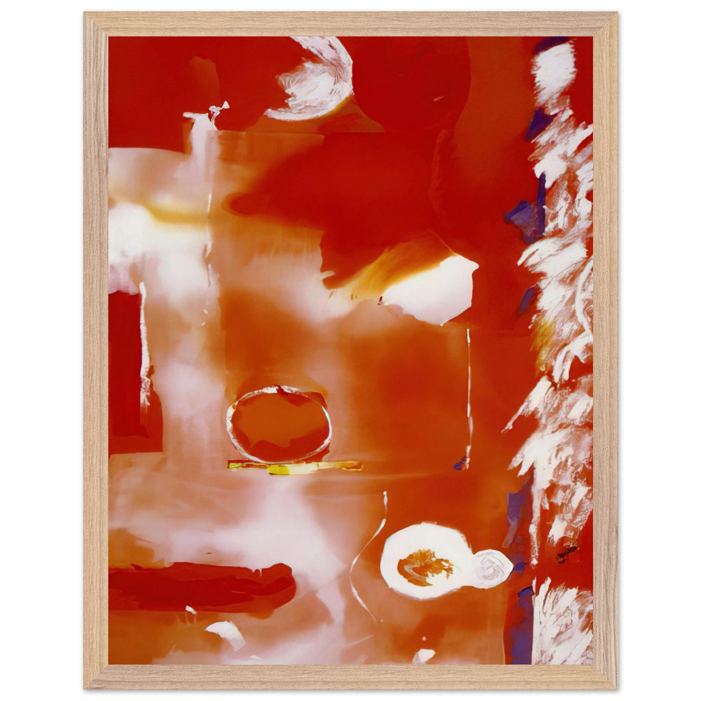 Helen Frankenthaler - Seeing the Moon on a Hot Summer Day - 1987 Wall art - 30x40 cm / 12x16 Inches - Premium Wooden Framed Poster With Fine Art Paper - Black frame