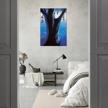 Blue Pine - Eyvind Earle Brushed Aluminum Print - 70x100 cm / 28x40 inches | Eyvind Earle Aluminum Print | Eyvind Earle Prints