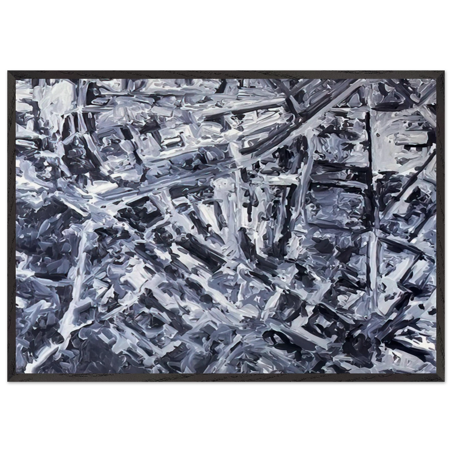 TOWNSCAPE PL 1970 0 - Gerhard Richter Framed Art Print – Black Wooden Frame - Default Title - -Framed Art Print
