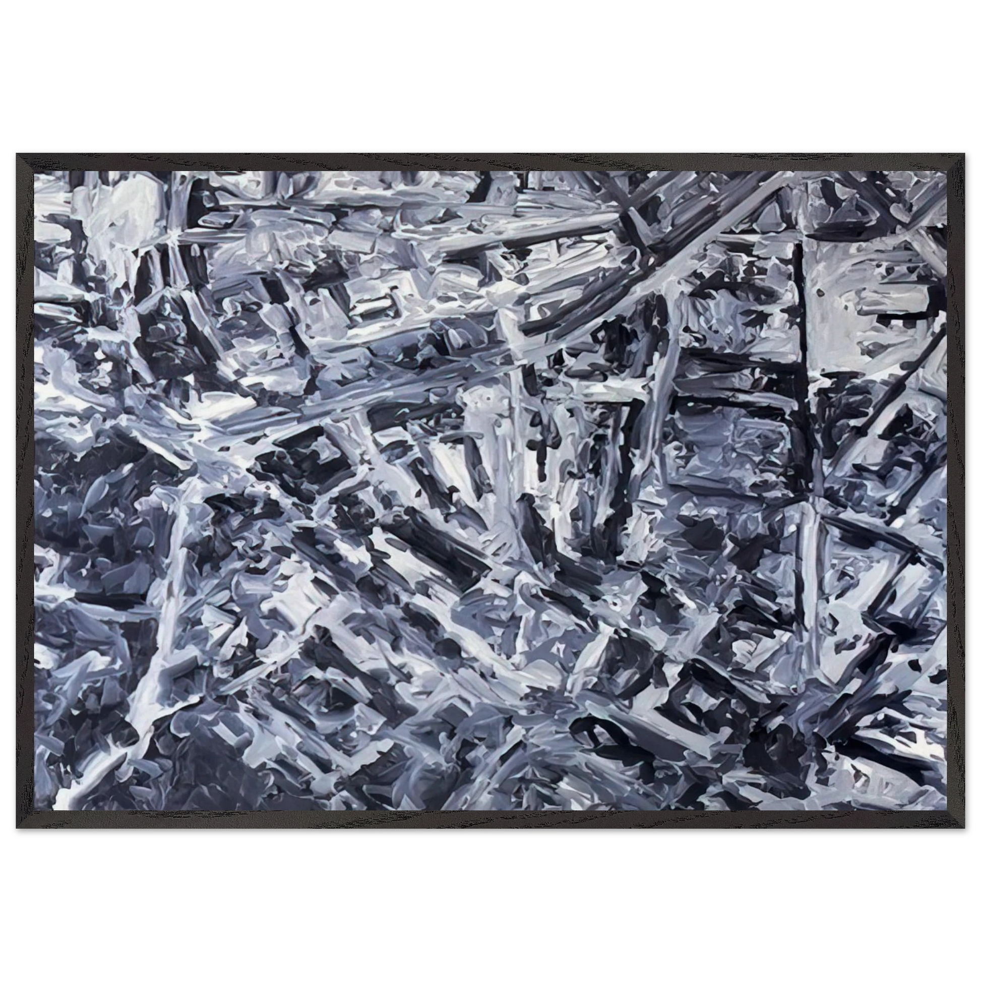 TOWNSCAPE PL 1970 0 - Gerhard Richter Framed Art Print – Black Wooden Frame - Default Title - -Framed Art Print
