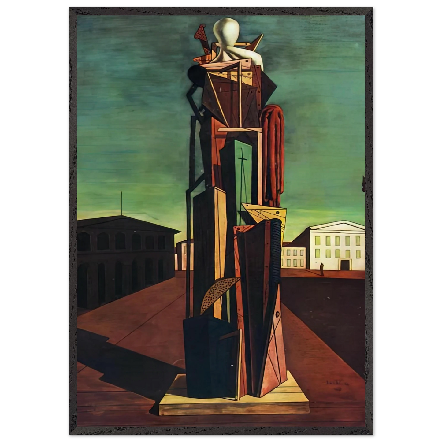 THE GREAT METAPHYSICIAN 1917 - Giorgio de Chirico Framed Art Print – Black Wooden Frame - Default Title - -Framed Art Print