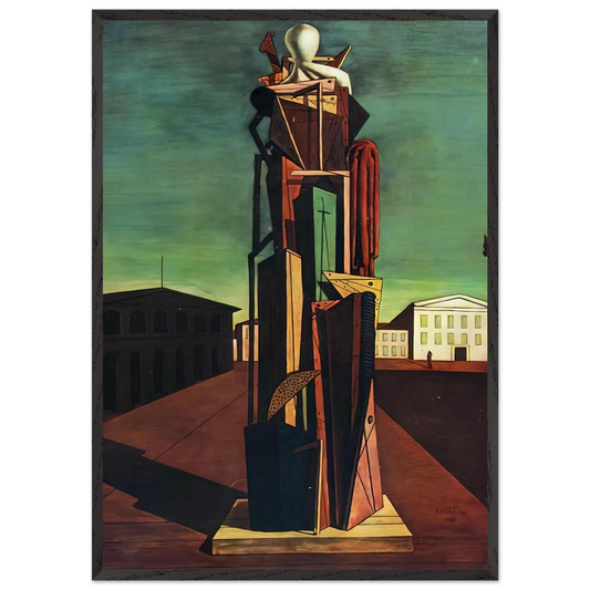 THE GREAT METAPHYSICIAN 1917 - Giorgio de Chirico Framed Art Print – Black Wooden Frame - Default Title - -Framed Art Print