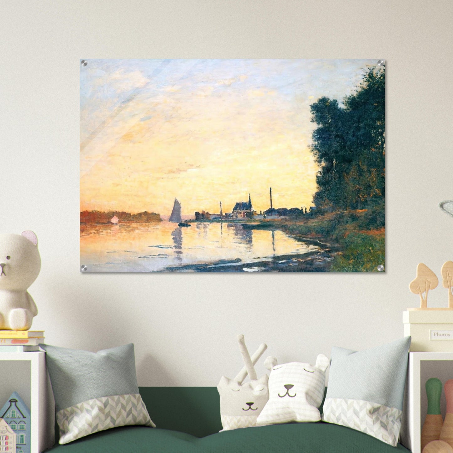 Argenteuil, Late Afternoon - claude monet Acrylic Print - 70x100 cm / 28x40″ inches
