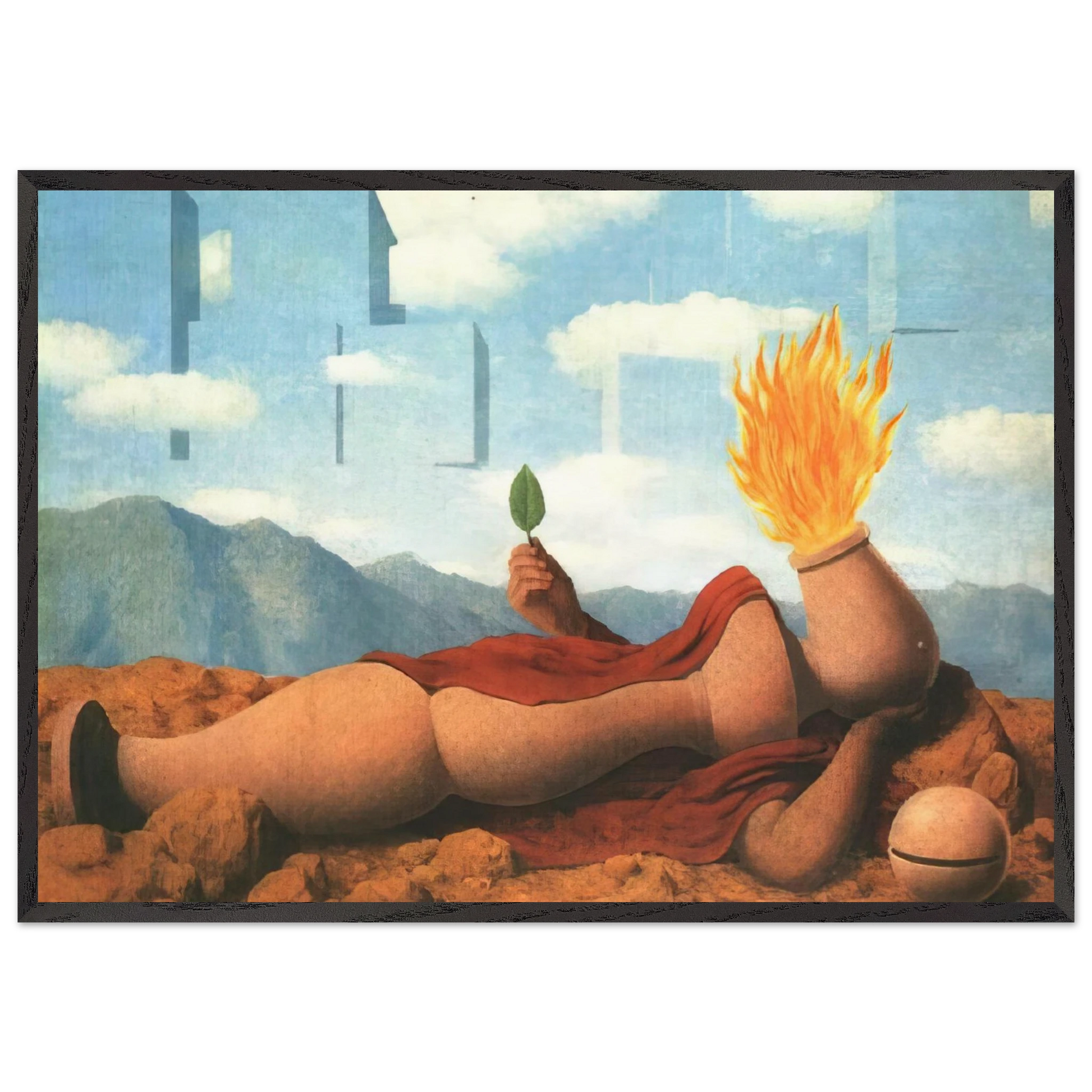 ELEMENTARY COSMOGONY 1949 - Rene Magritte Framed Art Print – Black Wooden Frame - Default Title - -Framed Art Print