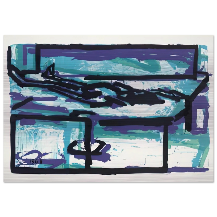 RECLINING FIGURE I - Frank Auerbach Brushed Aluminum Print - 70x100 cm / 28x40 inches | Frank Auerbach Aluminum Print | Frank Auerbach Prints