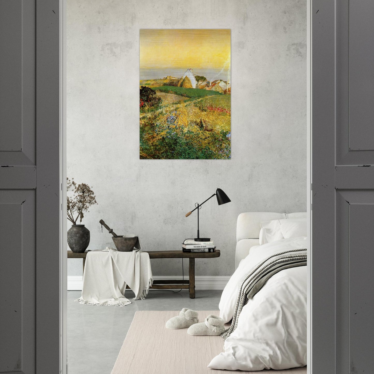 Villers-le-Bel aka The Enchanted Hour - Childe Hassam Brushed Aluminum Print - 70x100 cm / 28x40 inches | Childe Hassam Aluminum Print | Childe Hassam Prints