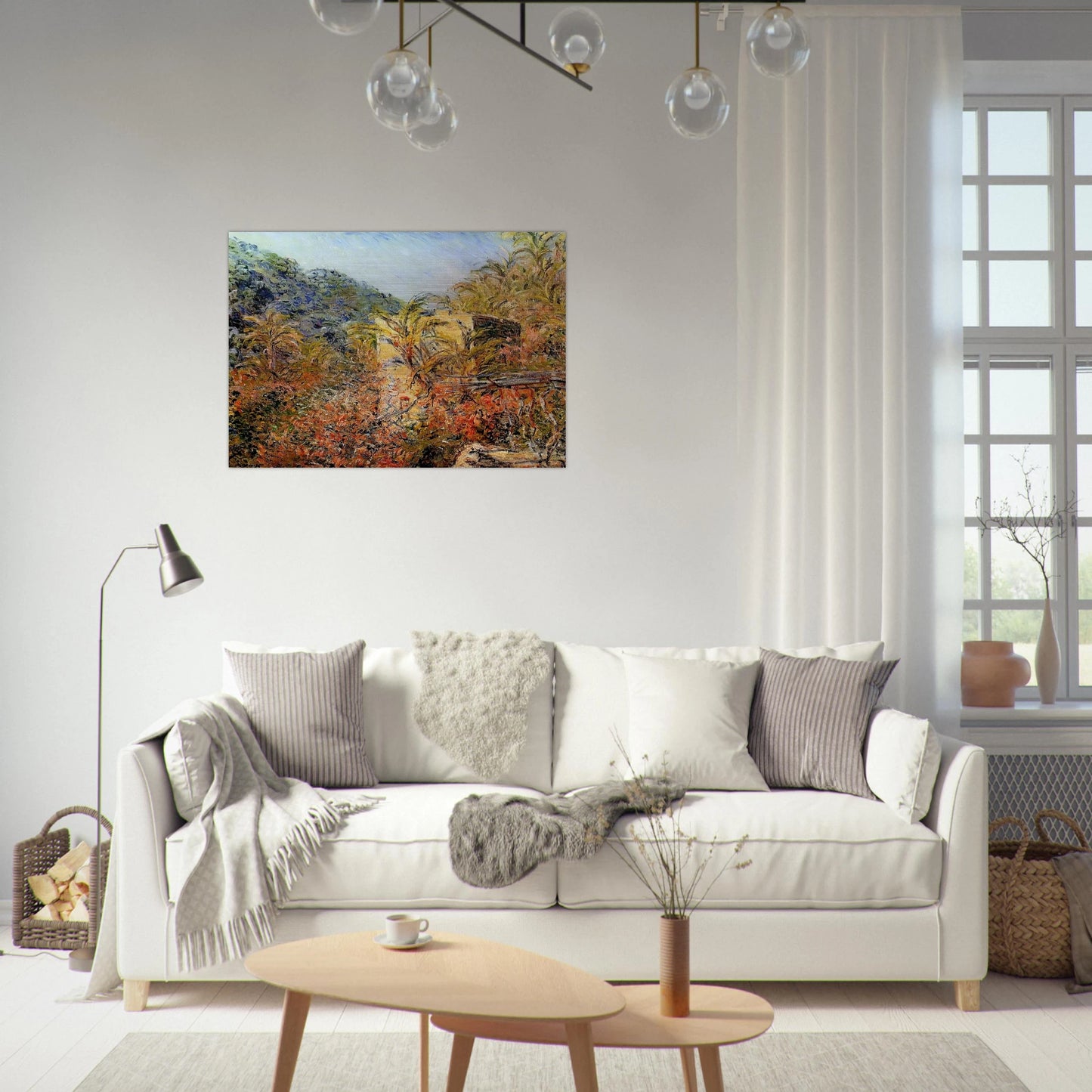 The Valley of Sasso, Sunshine - claude monet Brushed Aluminum Print - 70x100 cm / 28x40 inches | claude monet Aluminum Print | claude monet Prints