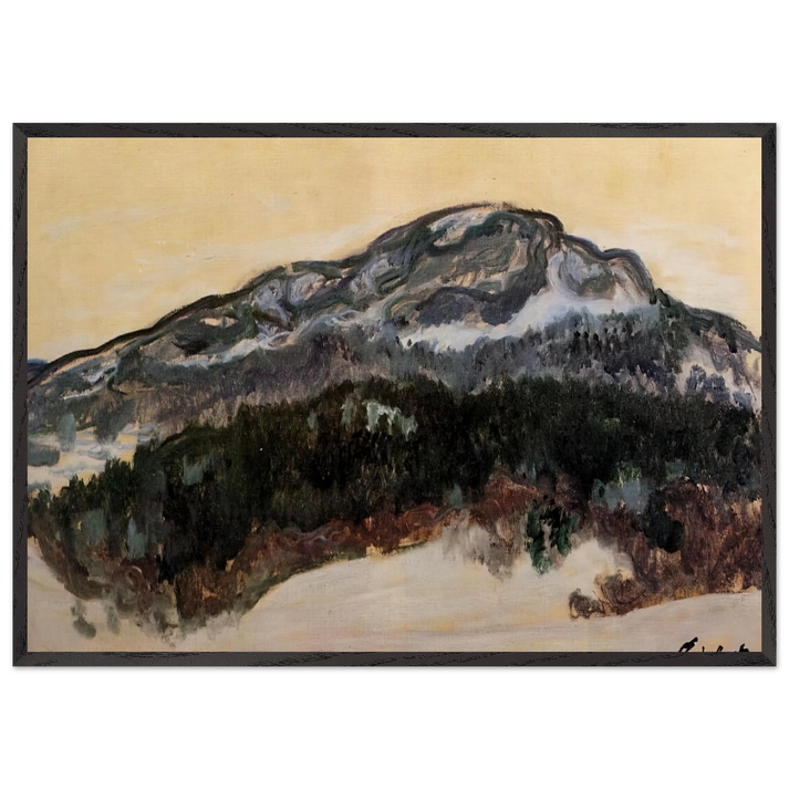 Mount Kolsaas Norway - claude monet 70x100 cm / 28x40 inches Framed Art Print – Black Wooden Frame