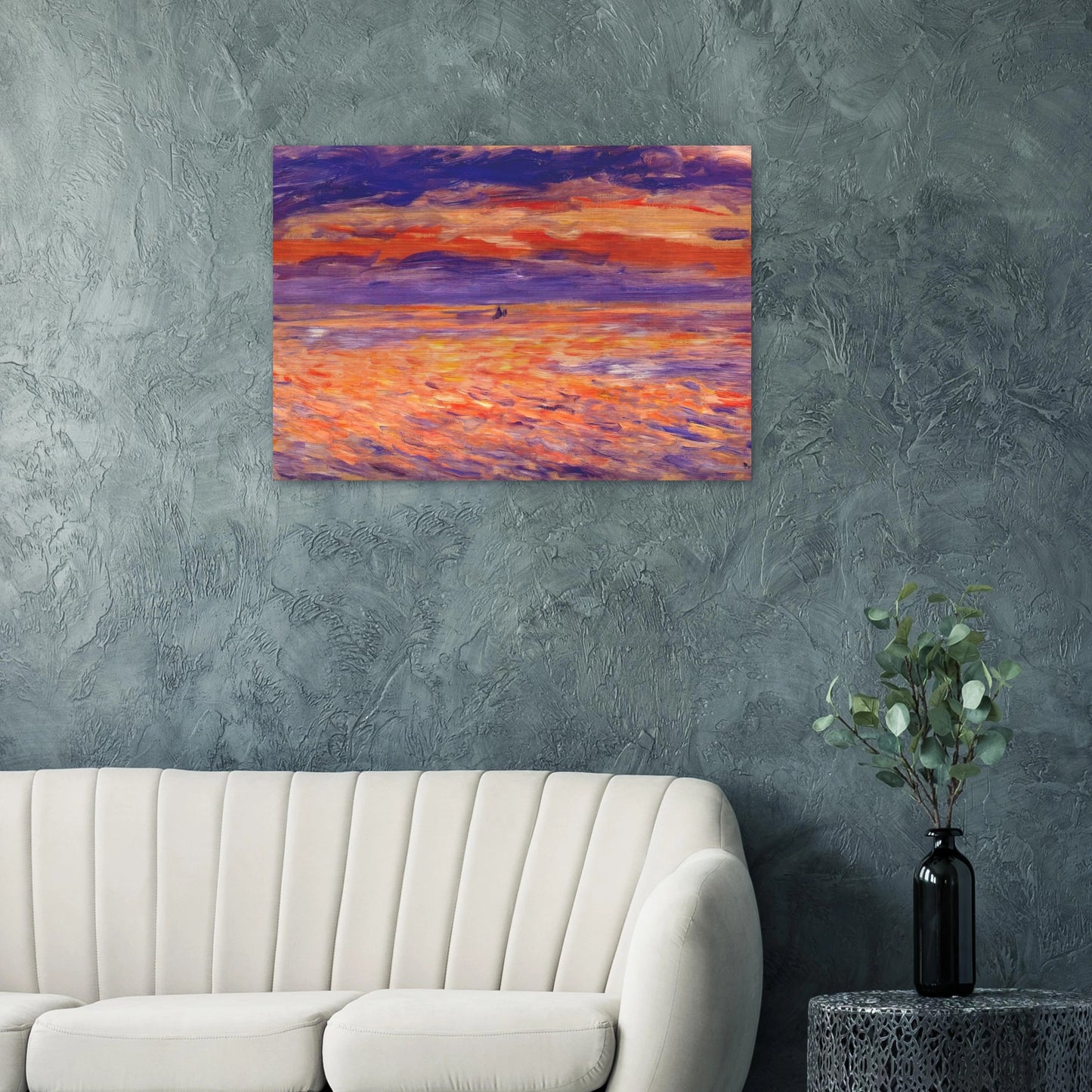 Sunset at sea - Pierre-Auguste Renoir Brushed Aluminum Print - 70x100 cm / 28x40 inches | Pierre-Auguste Renoir Aluminum Print | Pierre-Auguste Renoir Prints