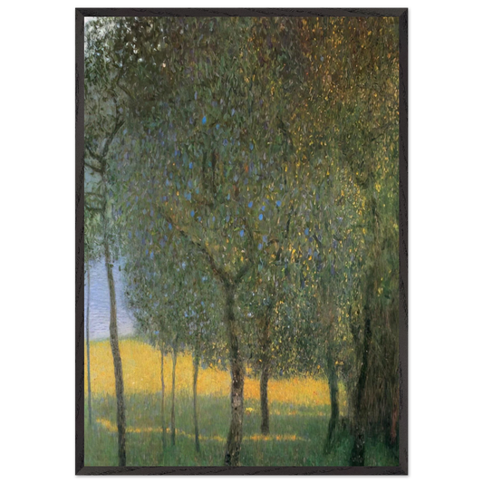 FRUIT TREES 1901 - Gustav Klimt Framed Art Print – Black Wooden Frame - Default Title - -Framed Art Print