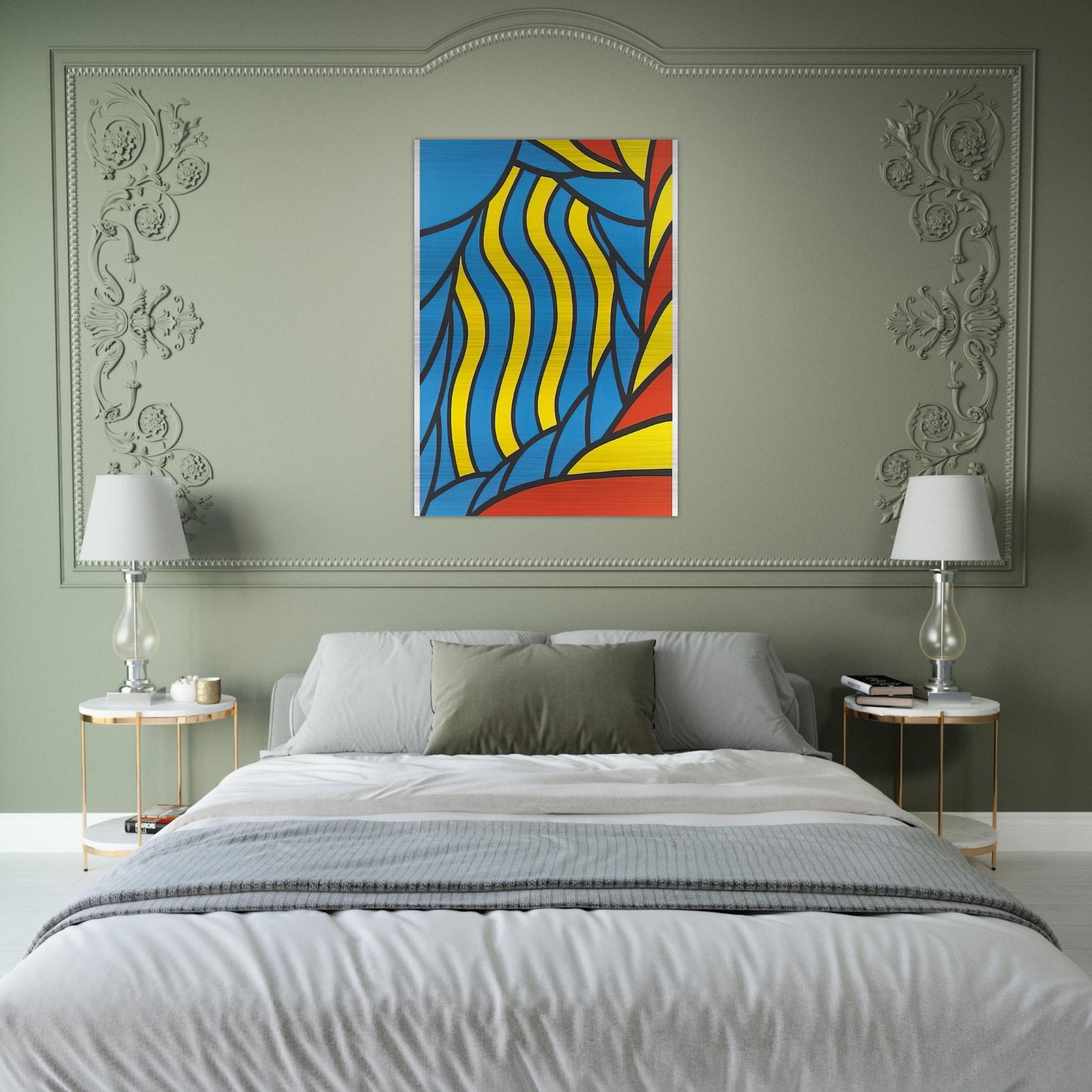 Flying Circus - 1965 - Nicholas Krushenick Brushed Aluminum Print - 70x100 cm / 28x40 inches | Nicholas Krushenick Aluminum Print | Nicholas Krushenick Prints