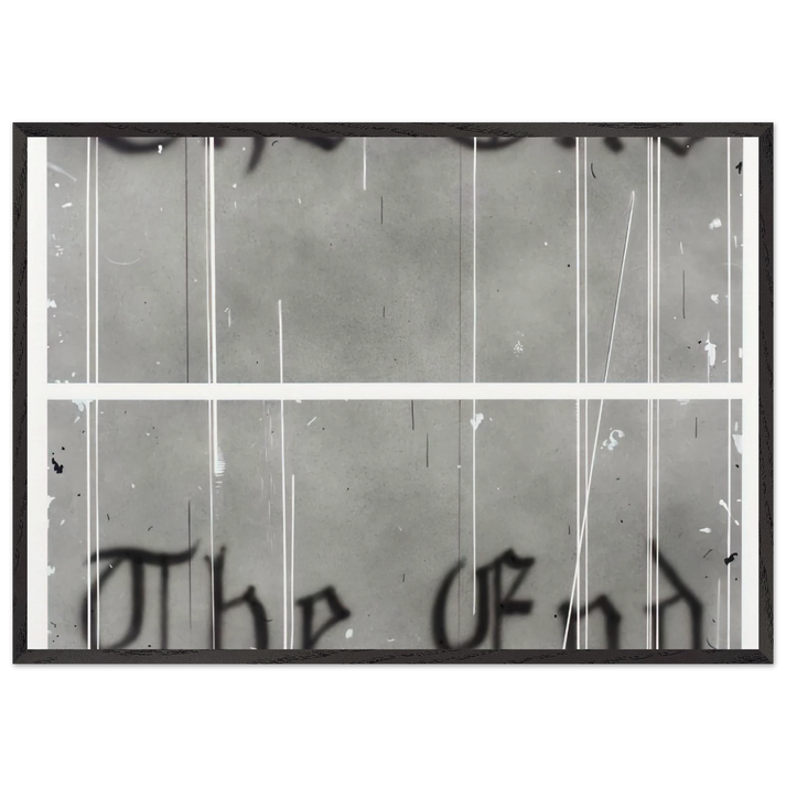 THE END 1 1993 - Edward Ruscha 70x100 cm / 28x40 inches Framed Art Print – Black Wooden Frame