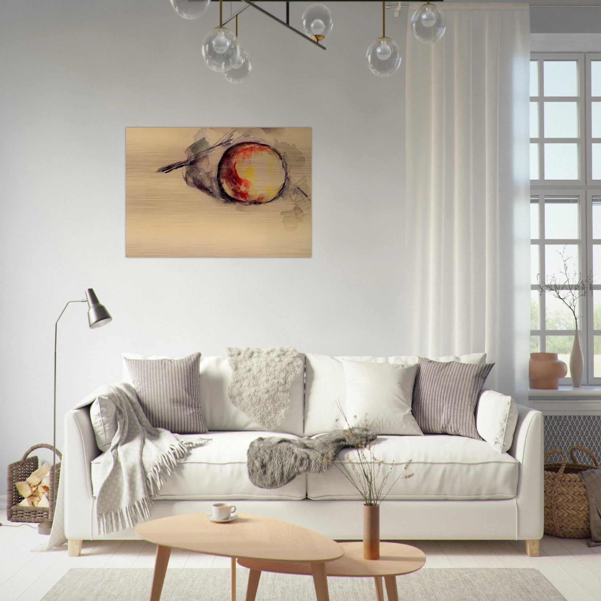 Study of an Apple - Paul Cézanne Brushed Aluminum Print - 70x100 cm / 28x40 inches | Paul Cézanne Aluminum Print | Paul Cézanne Prints