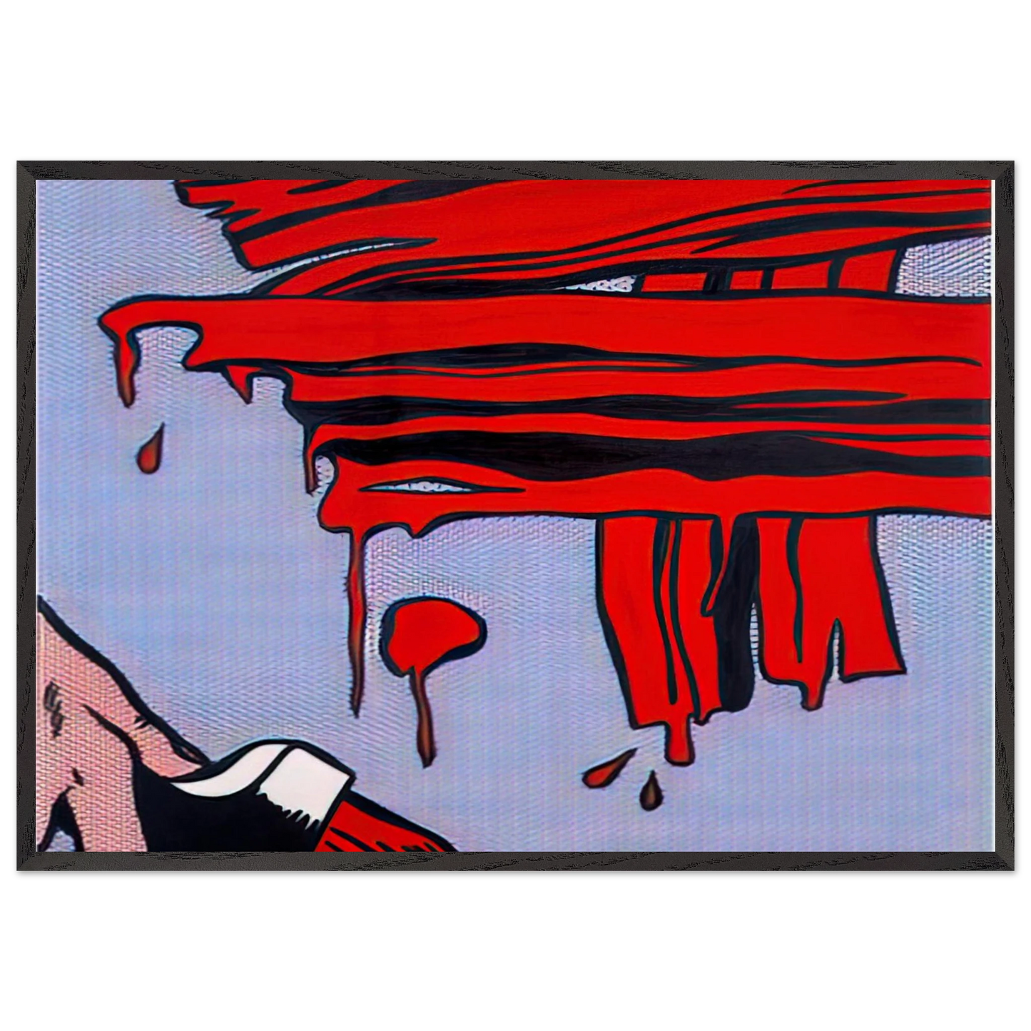 BRUSHSTROKES 1965 - Roy Lichtenstein Framed Art Print – Black Wooden Frame - Default Title - -Framed Art Print