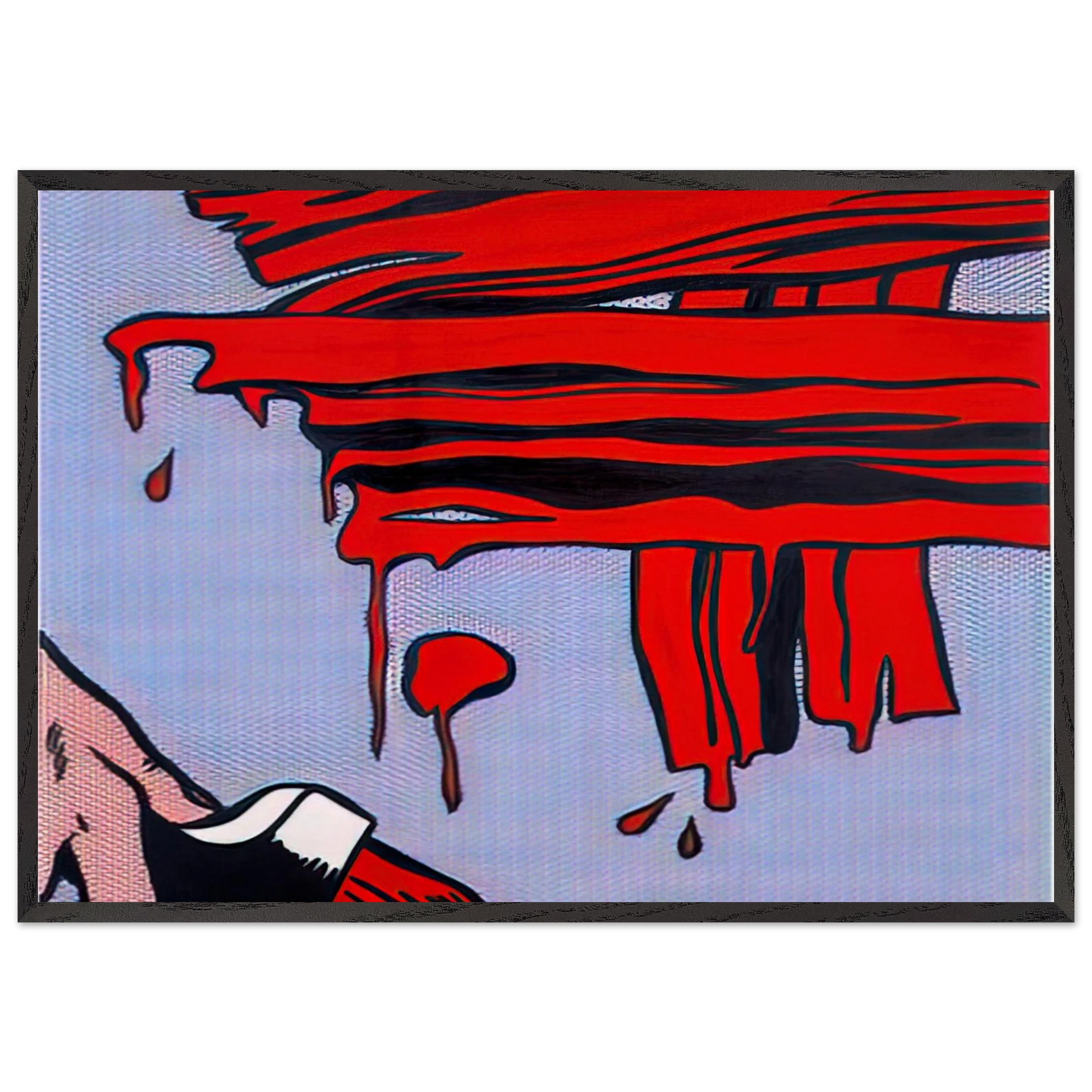 BRUSHSTROKES 1965 - Roy Lichtenstein Framed Art Print – Black Wooden Frame - Default Title - -Framed Art Print