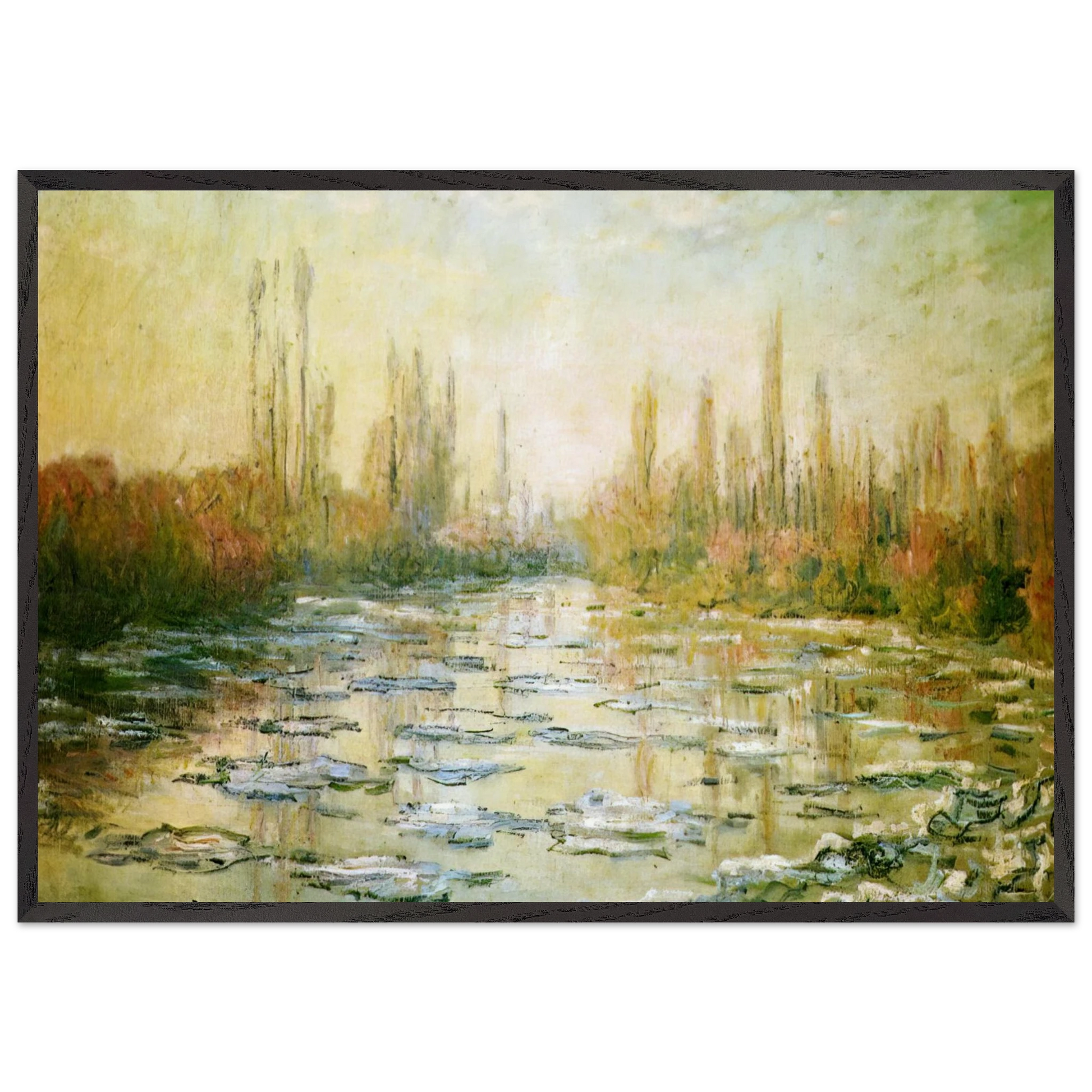 The Ice Floes - claude monet Framed Art Print – Black Wooden Frame - Default Title - -Framed Art Print
