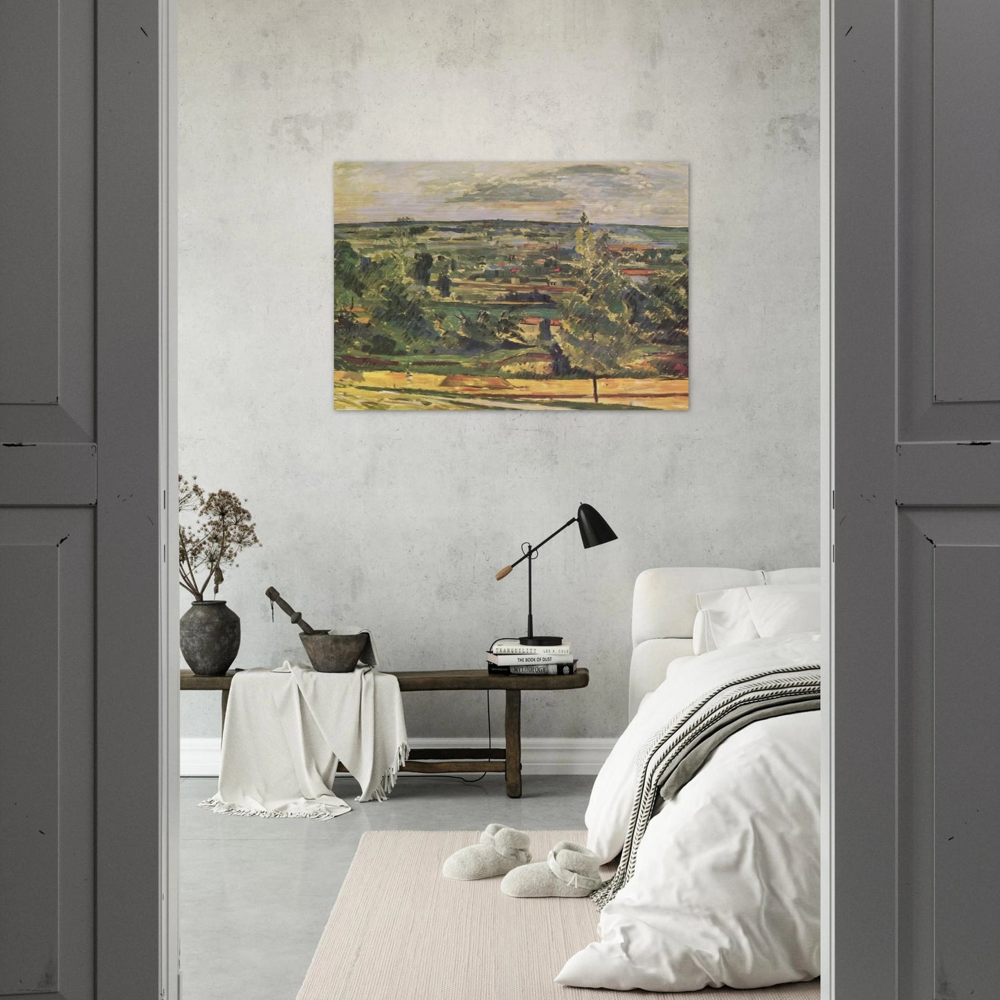 Landscape of the Jas de Bouffan - Paul Cézanne Brushed Aluminum Print - 70x100 cm / 28x40 inches | Paul Cézanne Aluminum Print | Paul Cézanne Prints