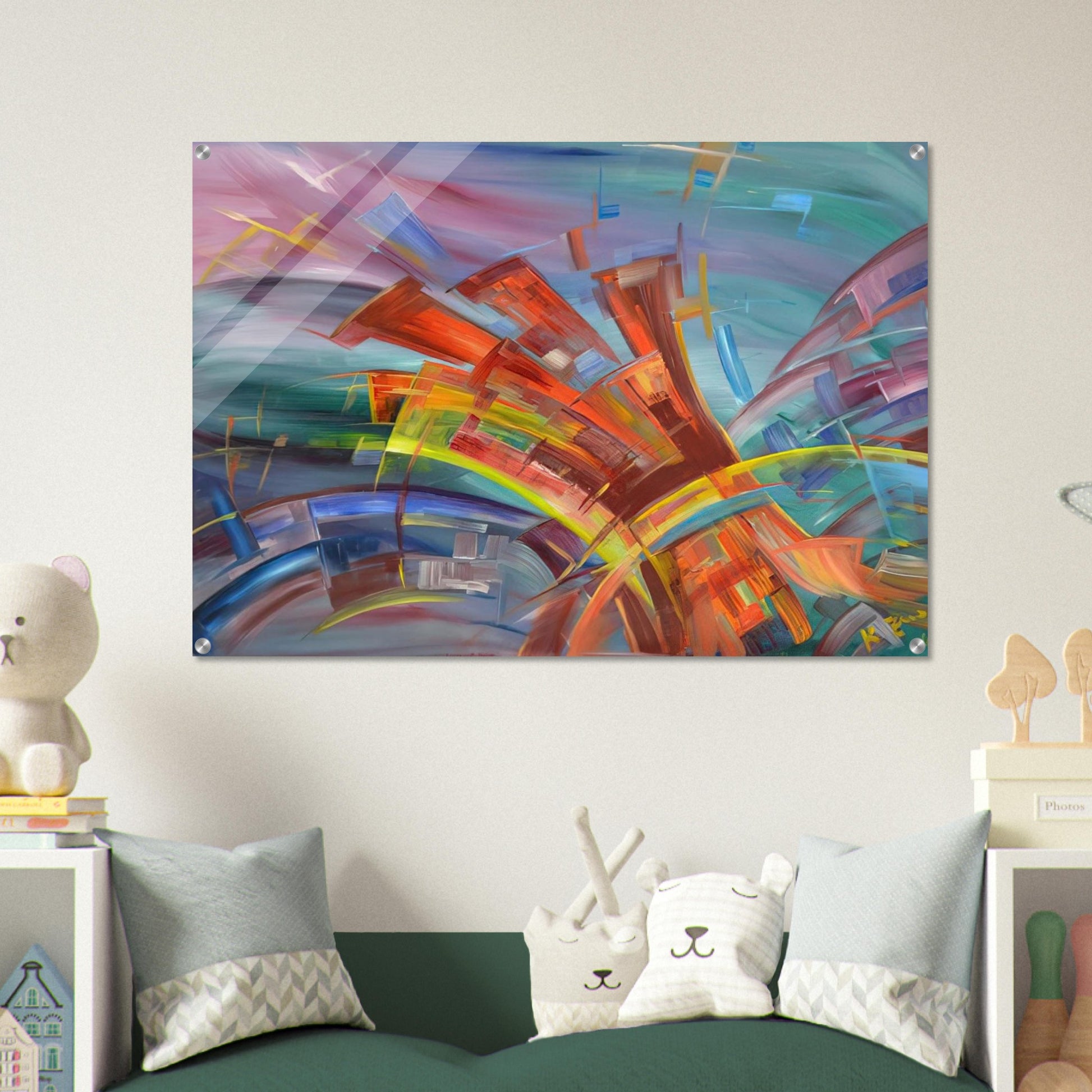 Explosion and Dynamics - Konrad Zuse Acrylic Print - 70x100 cm / 28x40″ inches | Konrad Zuse Wall Art | Konrad Zuse Prints