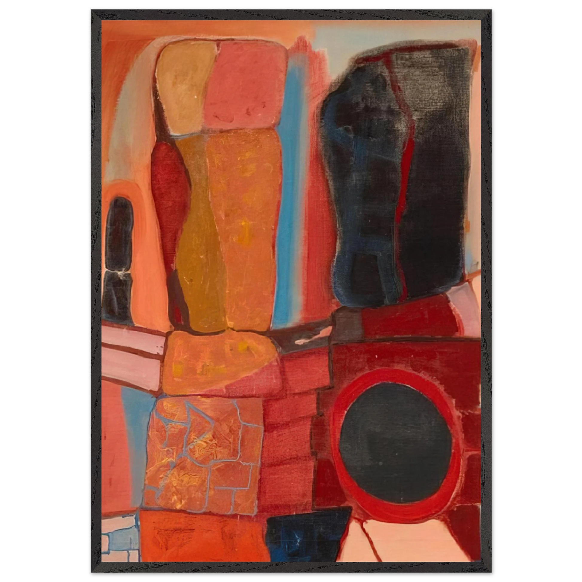 Rock Totems - 1948 - John Ferren Framed Art Print – Black Wooden Frame - Default Title - -Framed Art Print