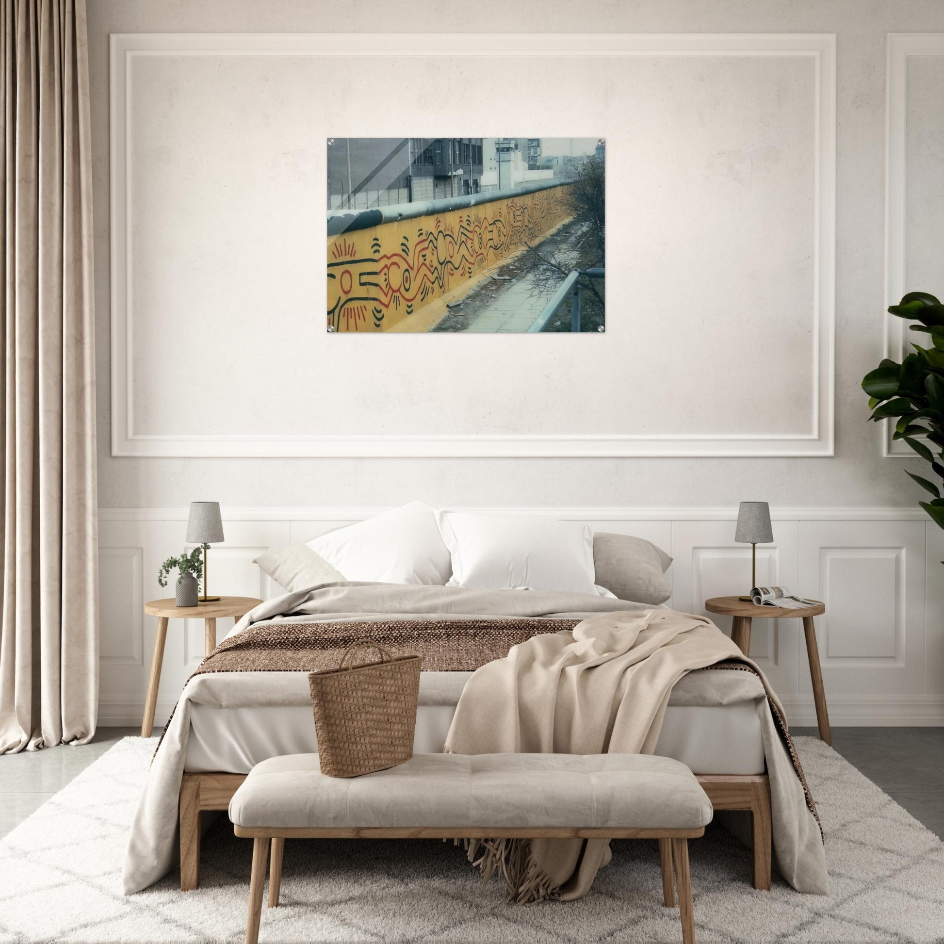 BERLIN MURAL 1986 - Keith Haring Acrylic Print - 70x100 cm / 28x40″ inches | Keith Haring Wall Art | Keith Haring Prints