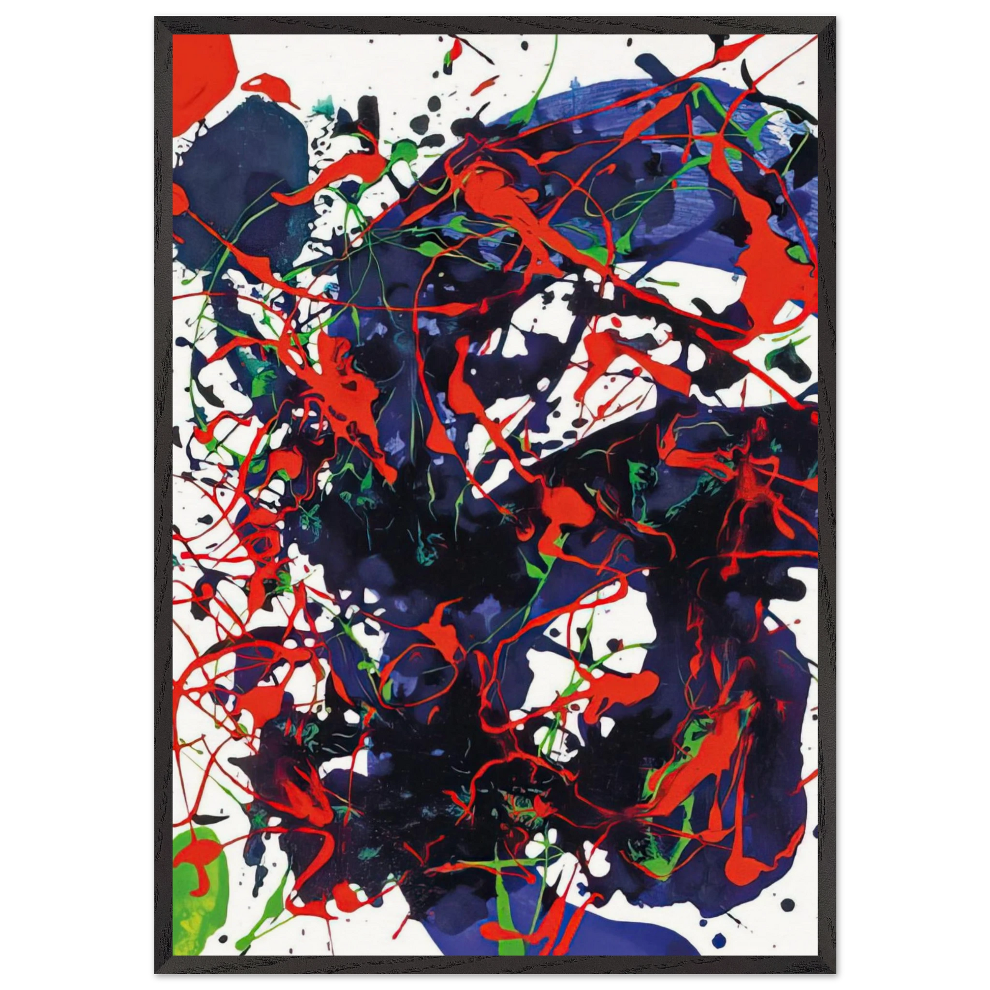 Untitled  SFP94-41  SFF 1716  - Sam Francis Framed Art Print – Black Wooden Frame - Default Title - -Framed Art Print