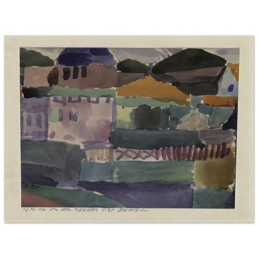 Paul Klee - IN THE HOUSES OF ST GERMAIN 1914 Fine Art Poster - Default Title