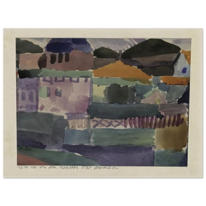 Paul Klee - IN THE HOUSES OF ST GERMAIN 1914  75x100 cm / 30x40inches Fine Art Poster