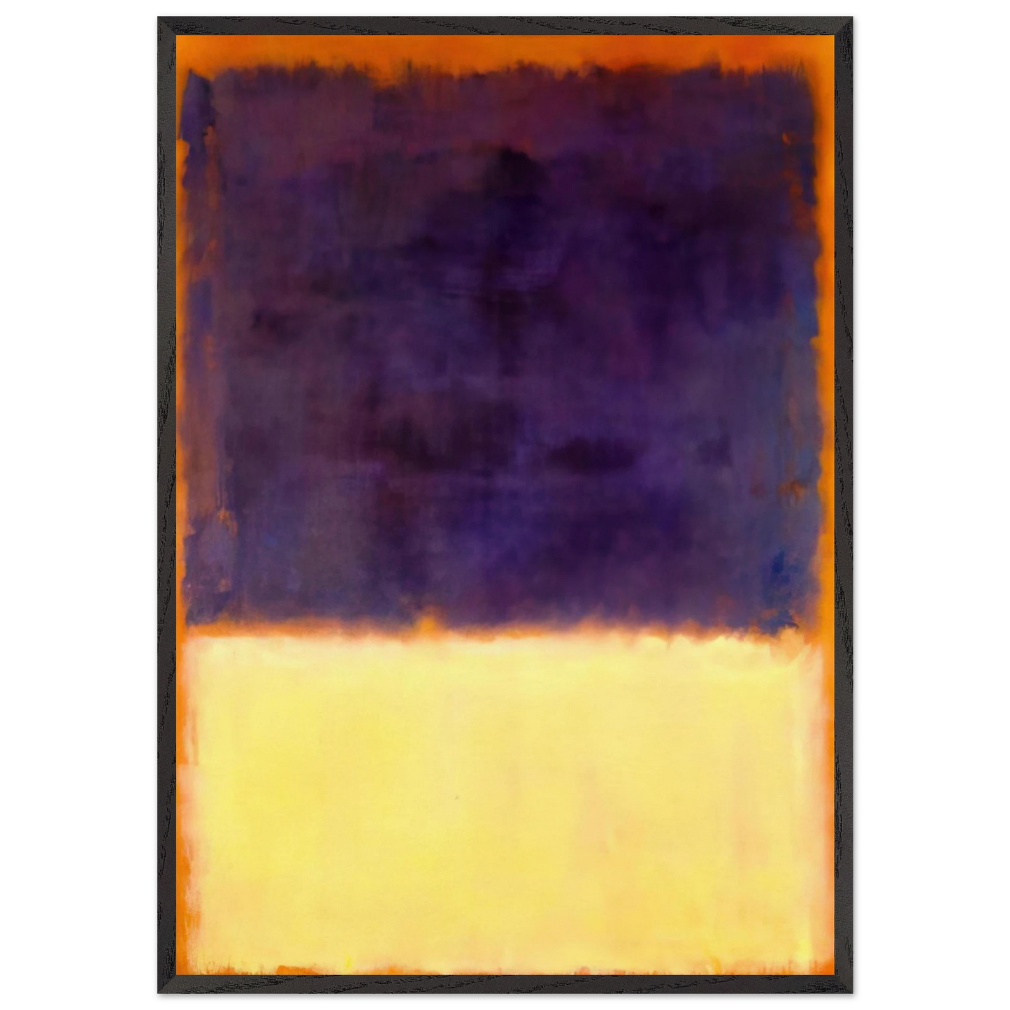Red Orange Tan and Purple - 1954 - Mark Rothko Framed Art Print – Black Wooden Frame - Default Title - -Framed Art Print