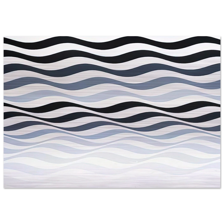 ARREST 3 1965 - Bridget Riley Brushed Aluminum Print - 70x100 cm / 28x40 inches | Bridget Riley Aluminum Print | Bridget Riley Prints