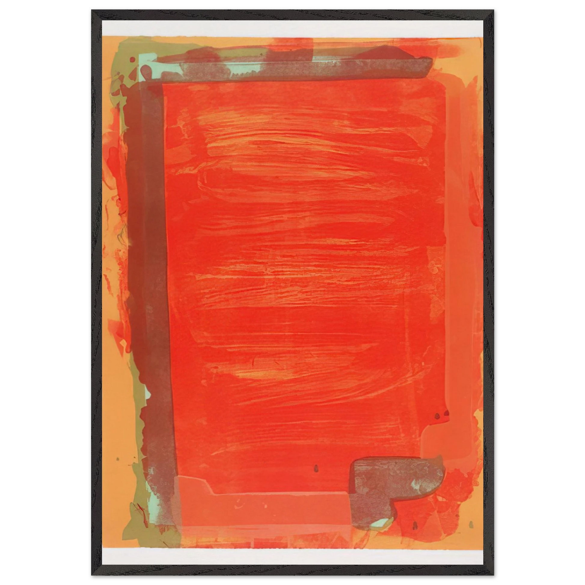 Untitled III - 1974 - John Hoyland Framed Art Print – Black Wooden Frame - Default Title - -Framed Art Print